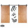 Fishbone Double Barn Door Kit | Black Hardware