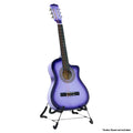 NNEDPE 38in Cutaway Acoustic Guitar with guitar bag - Purple Burst